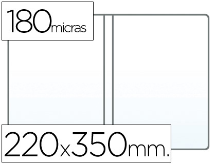BOLSA PORTACARNET QUARTO DUPLA180 MICRONS PVC TRANSPARENTE
