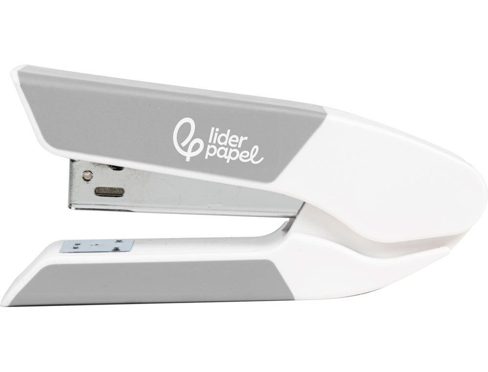 AGRAFADOR LIDERPAPEL COM OFERTA DE SACA AGRAFES E CAIXA DE 1000 AGRAFES 22/6 24/6 CAPACIDADE 20F COR CINZA