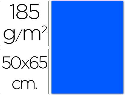 CARTOLINA GUARRO 50X65 CM 185 GR AZUL MAR