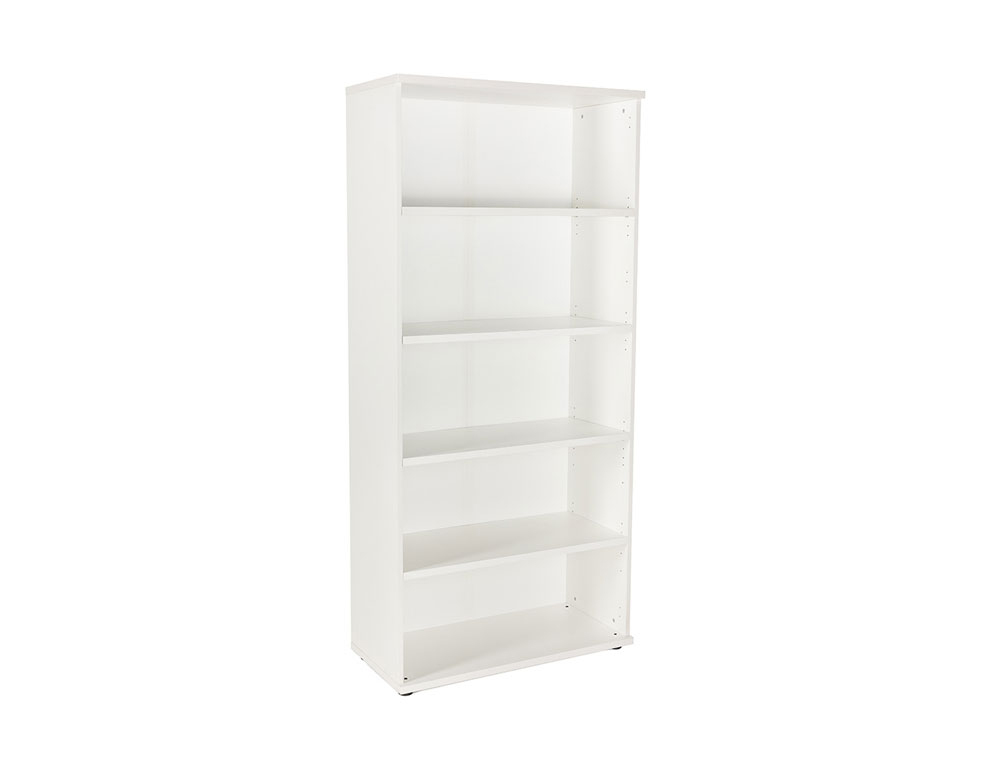 ARMARIO ROCADA COM CINCO ESTANTES SERIE STORE 195X90X45 CM ACABAMENTO AW04 BRANCO/BRANCO