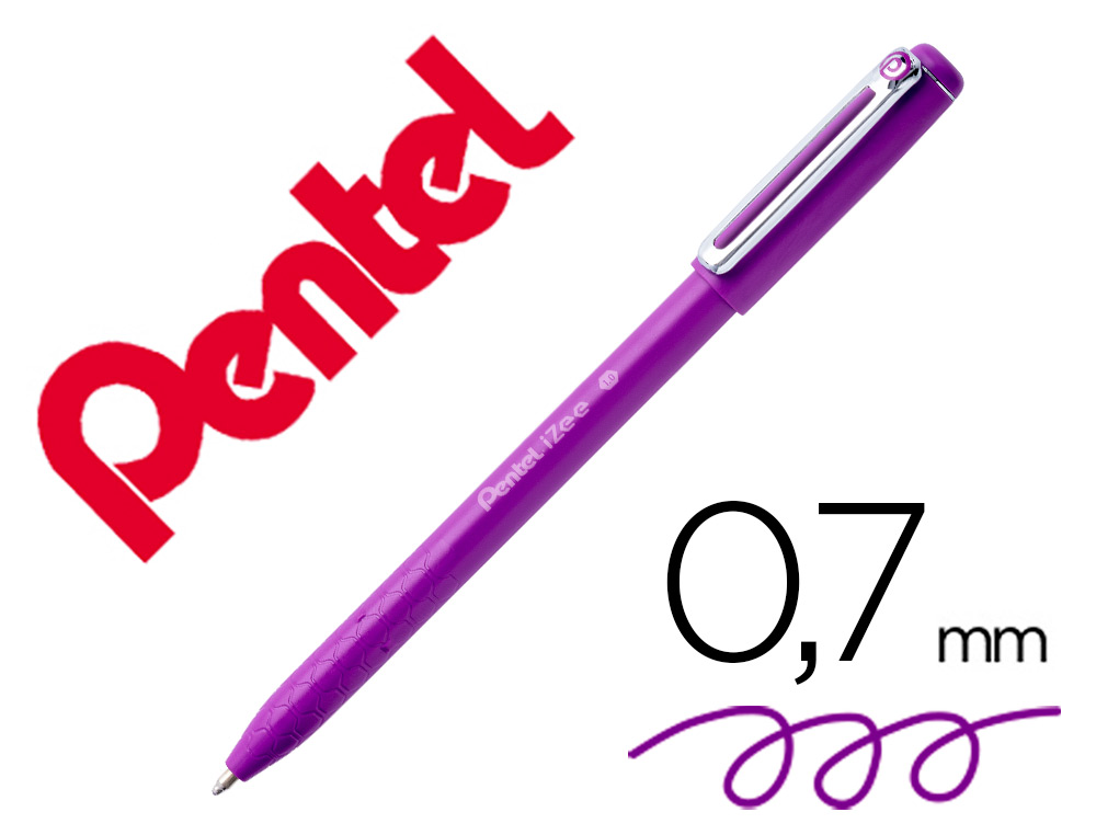 ESFEROGRAFICA PENTEL IZEE PONTA DE 0,7MM COM TAMPA COR VIOLETA