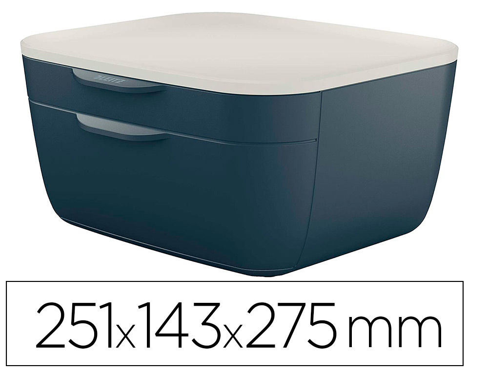 MODULO DE GAVETAS PARA SECRETARIA LEITZ COSY 2 GAVETAS COR CINZA