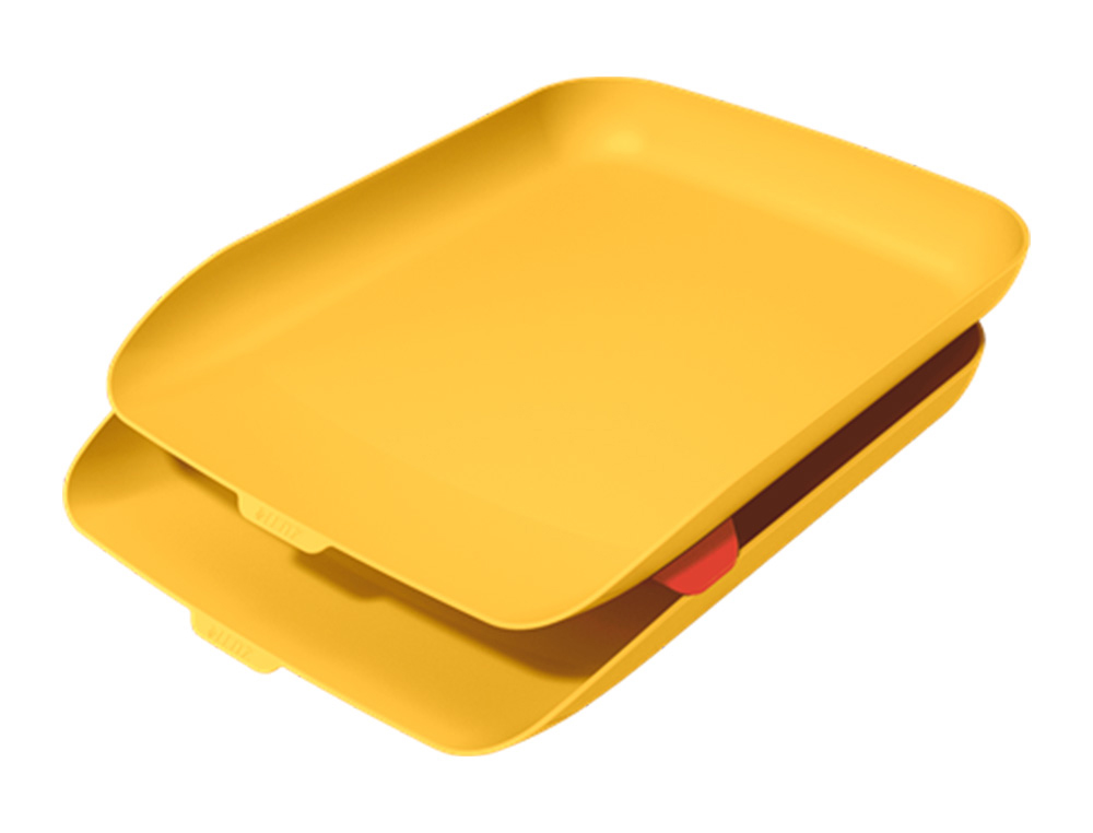 TABULEIRO DE SECRETARIA EM PLASTICO LEITZ COSY CONJUNTO DE 2 UNIDADES AMARELO