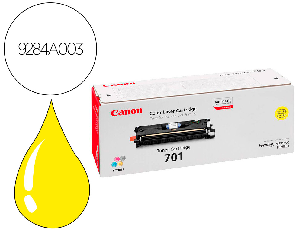 TONER CANON 701YH LBP5200 MF8100 MF8180 AMARELO