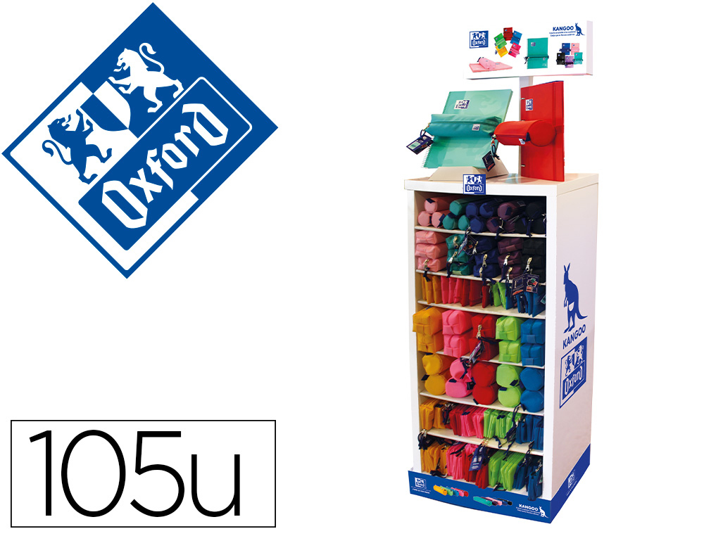 ESTOJO ESCOLAR OXFORD EXPOSITOR DE 105 UNIDADES SORTIDAS 1200X120X565 MM