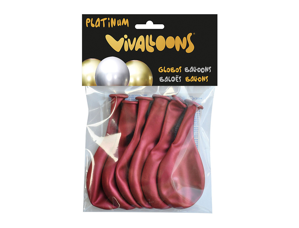 BALAO 100% LATEX BIODEGRADAVEL VERMELHO BLISTER DE 6 UNIDADES