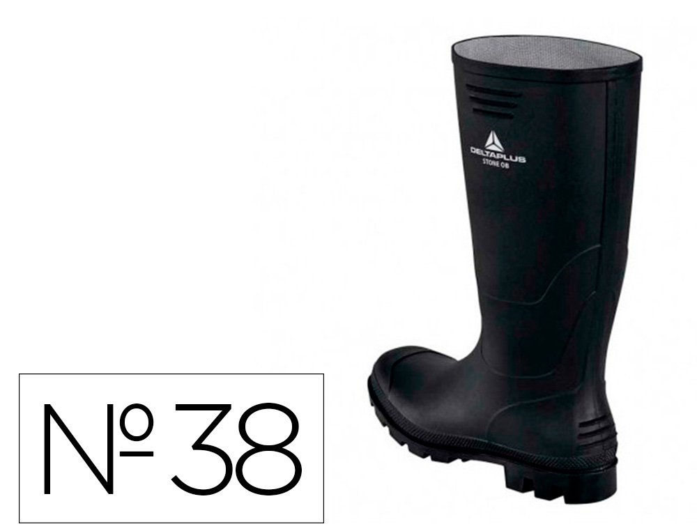 BOTAS DELTAPLUS DE SEGURANCA STONE PVC PRETO SOLA DE PITOES TAMANHO 38