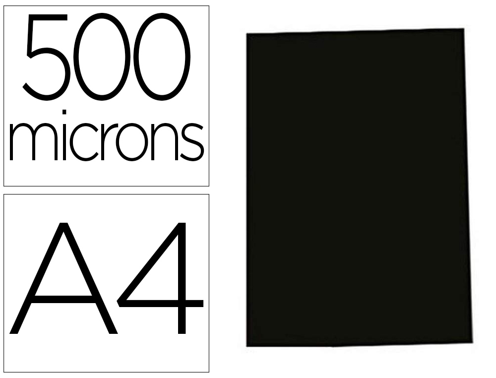 CAPA DE ENCADERNACAO GBG POLIPROPILENO POLYCOVER OPACA 500 MC DIN A4 COR PRETO PACK DE 100 UNIDADES