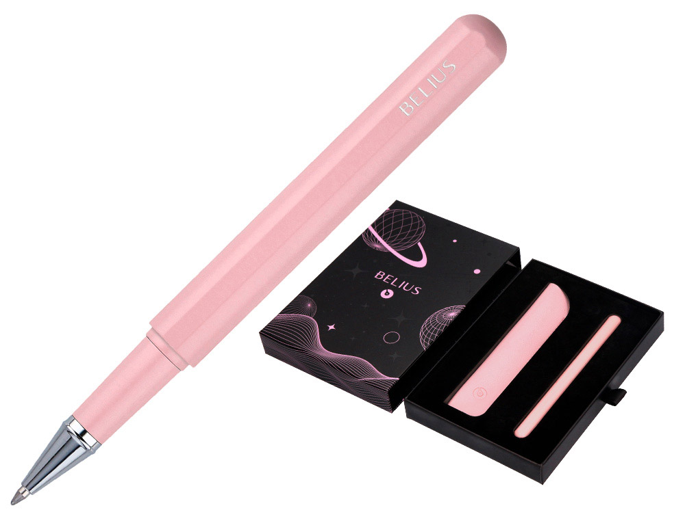 ROLLER E BOLSA EM IMITACAO PELE BELIUS SPACE B DESENHO MINIMALISTA ROSA TINTA AZUL CAIXA DESIGN