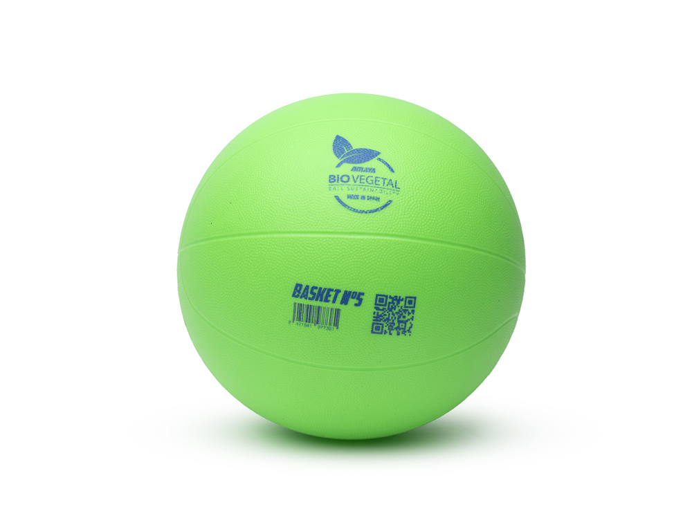 BOLA DE BASKET AMAYA BIO VEGETAL 100% RECICLAVEL 220 MM DIAMETRO CORES SORTIDAS