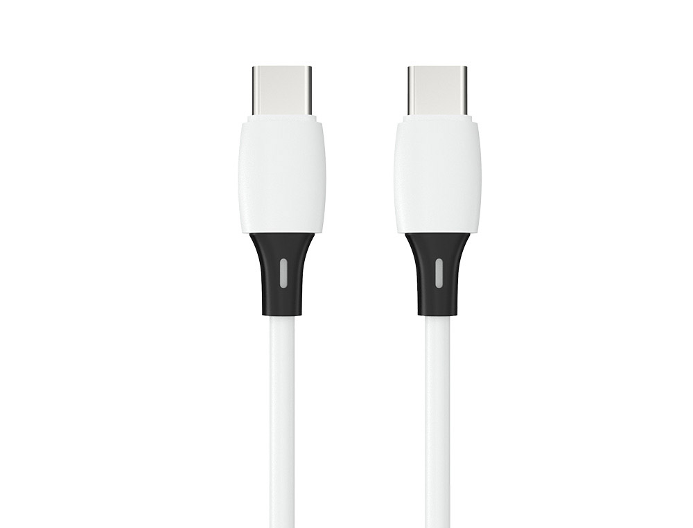 CABO USB-C A USB-C Q-CONNECT PVC COMPRIMENTO 3M BRANCO