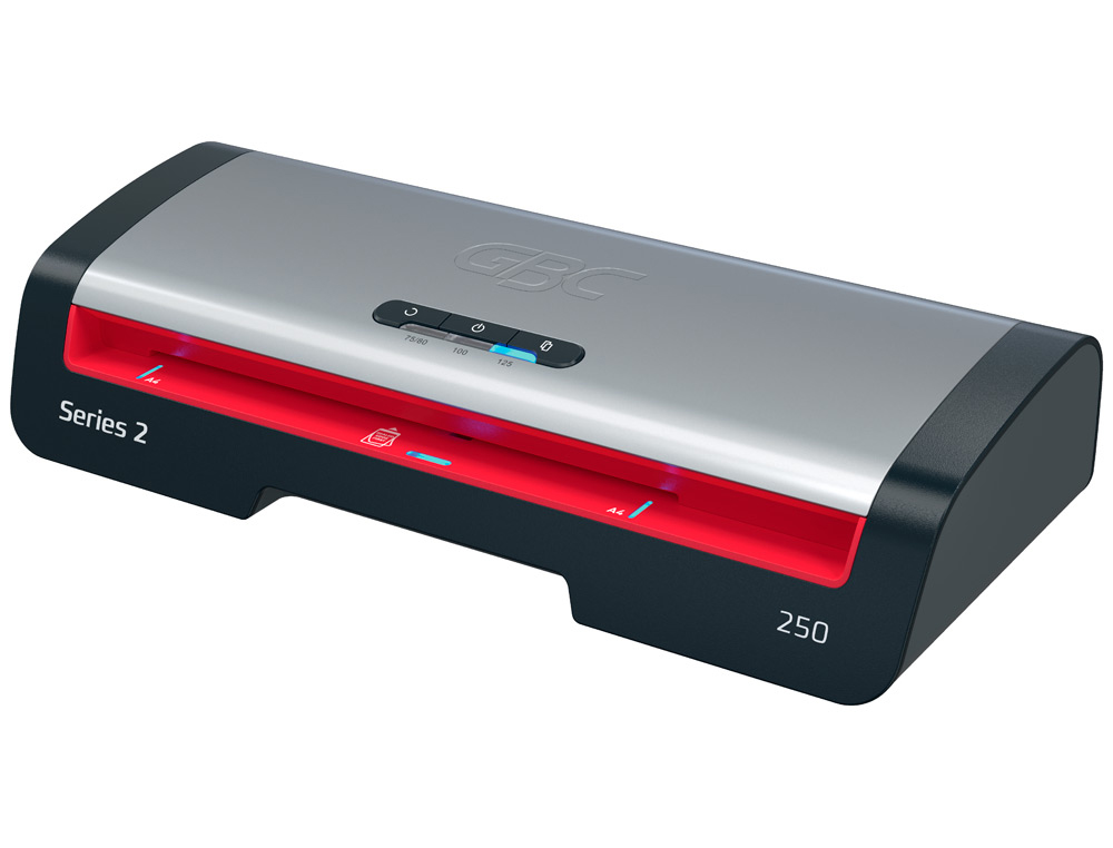 PLASTIFICADORA GBC 250 OFFICE DIN A4 APAGAR AUTOMATICO 2 ROLOS AT 125 MICRONS