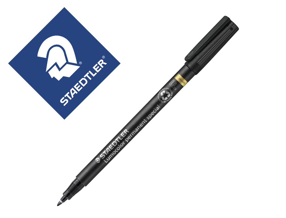 MARCADOR STAEDTLER LUMOCOR RETROPROJECAO PONTA DE FIBRA PERMANENTE SPECIAL 319-9 PRETO PONTA FINA REDONDA 0.6 MM