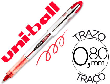 MARCADOR UNI-BALL ROLLER UB-200 VISION VERMELHO 0,8 MM