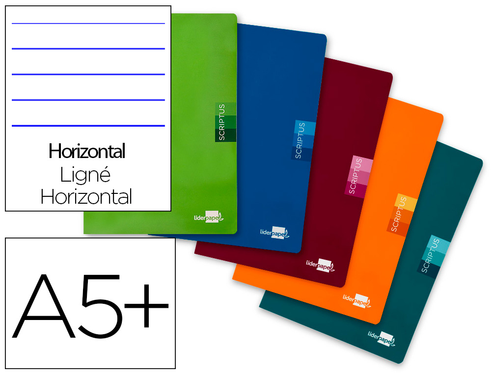 CADERNO AGRAFADO LIDERPAPEL SCRIPTUS DIN A5 48 F PAUTADO PAPEL 90 GR