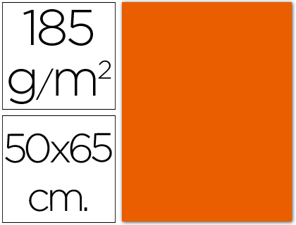 CARTOLINA GUARRO 50X65 CM 185 GRTANGERINA