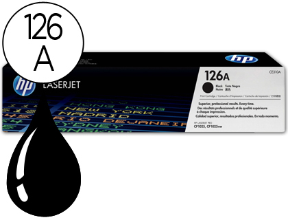 TONER HP LASERJET CP1025 MFP M175A CE310A PRETO -1200 PAG