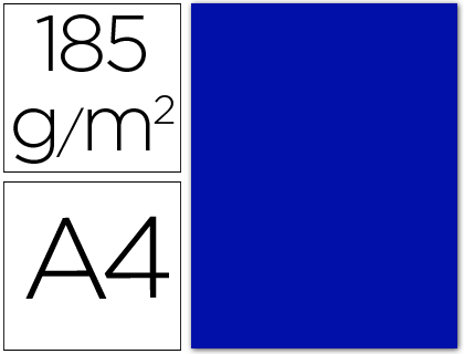 CARTOLINA GUARRO DIN A4 AZUL ULTRAMAR 185 GR PACK DE 50 FOLHAS