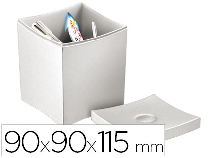 MODULO ORGANIZADOR CEP COM TAMPA DESMONTAVEL APTA PARA ALIMENTOS POLIESTIRENO CINZA 9X9X11,5 CM