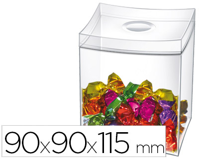 MODULO ORGANIZADOR CEP COM TAMPA DESMONTAVEL APTA PARA ALIMENTOS POLIESTIRENO TRANSPARENTE 9X9X11,5 CM