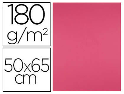 CARTOLINA LIDERPAPEL 50X65 CM 180 GR FUCSIA PACK DE 25 UNIDADES