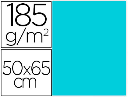 CARTOLINA GUARRO 50X65 CM 185 GR AZUL CARIBE
