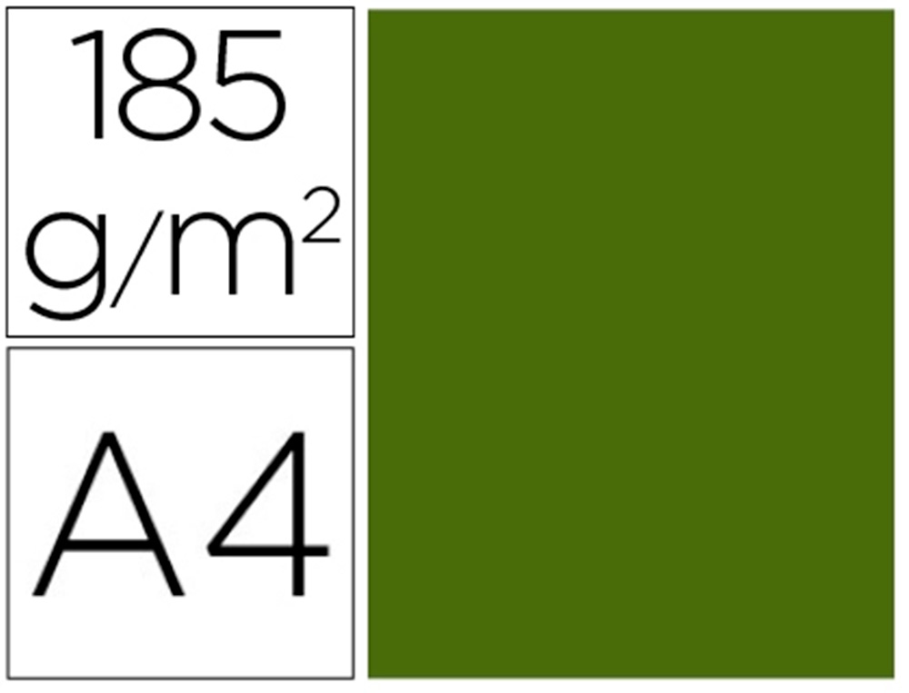 CARTOLINA GUARRO 50X65 CM 185 GR VERDE SAFARI