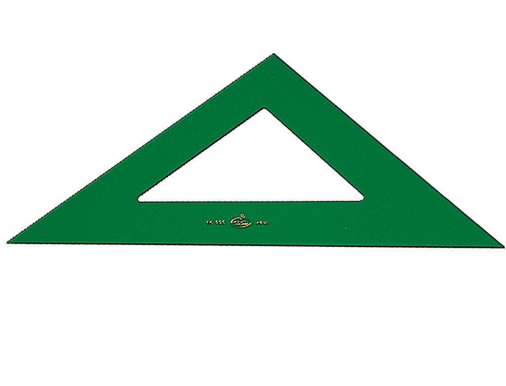 ESQUADRO PLASTICO ESPECIAL 25 CM VERDE TRANSPARENTE