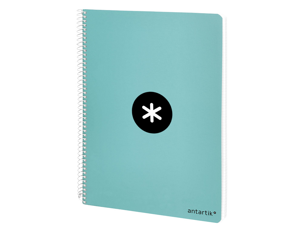 CADERNO ESPIRAL LIDERPAPEL DIN A4 ANTARTIK CAPA DURA 80 F 100 GR QUADRICULA 5 MM COM MARGEM COR MENTA