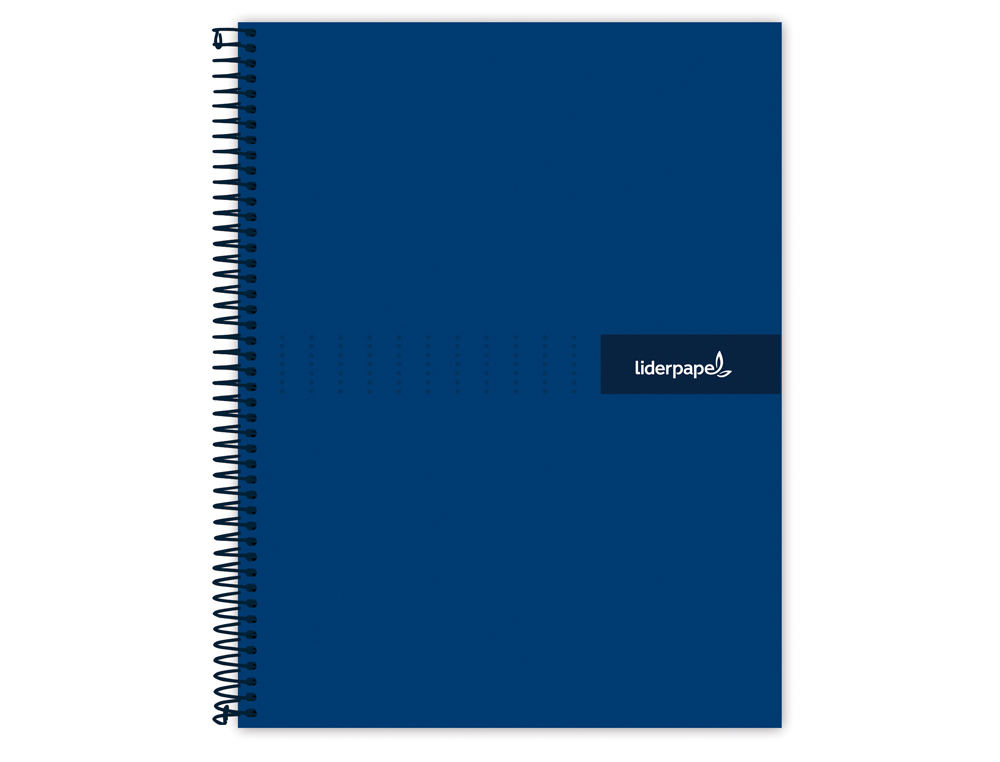 CADERNO ESPIRAL LIDERPAPEL CRAFTY MICRO DIN A4 CAPA FORRADA 120 F 90 GR QUADRICULA 5 MM 5 BANDAS DE CORES 4 CORES COR AZ