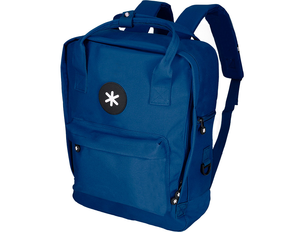 MOCHILA ESCOLAR ANTARTIK COM BOLSO EXTERIOR AZUL MARINHO 270X120X380 CM