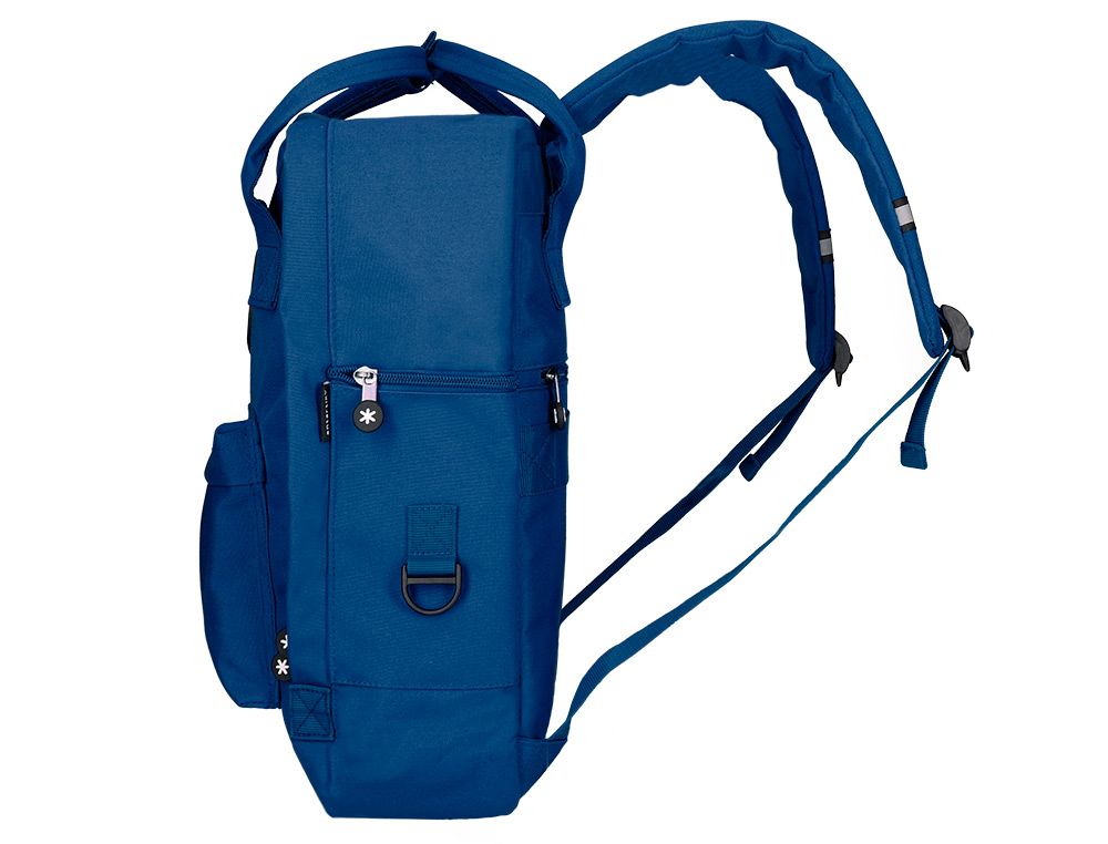 MOCHILA ESCOLAR ANTARTIK COM BOLSO EXTERIOR AZUL MARINHO 270X120X380 CM