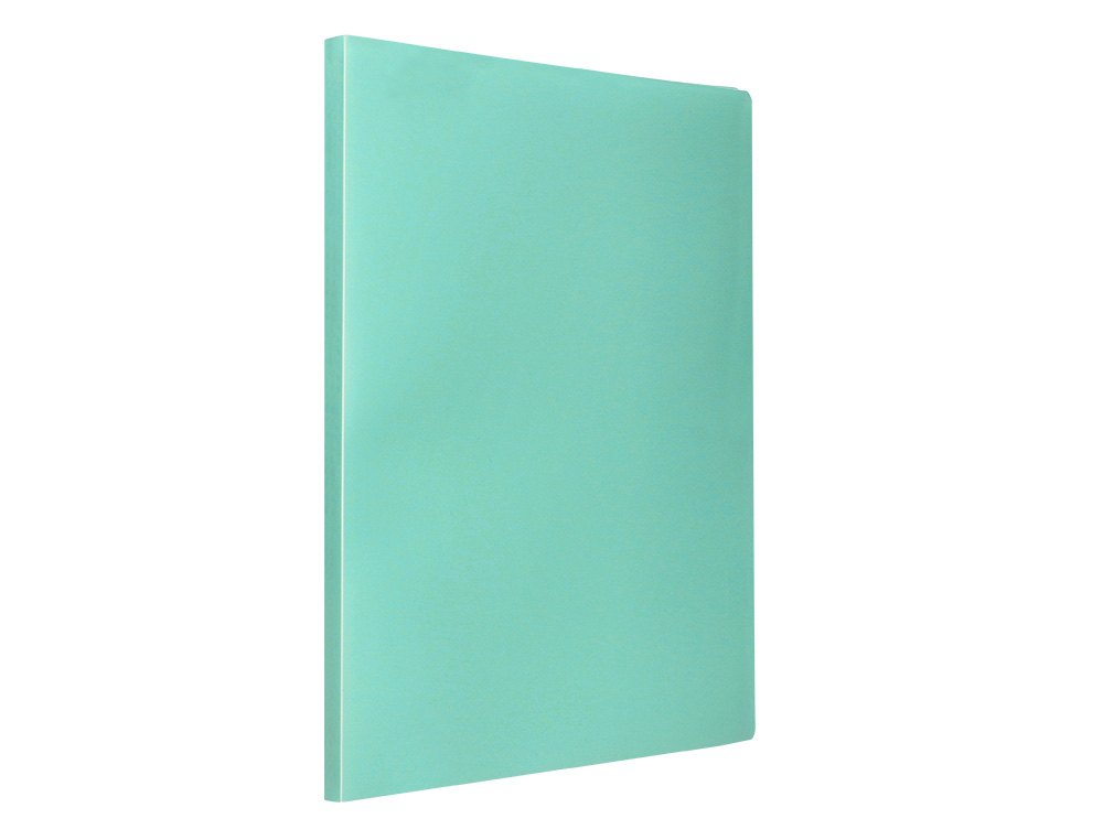 CAPA CATALOGO LIDERPAPEL 10 BOLSAS POLIPROPILENO DIN A4 VERDE MACA OPACO