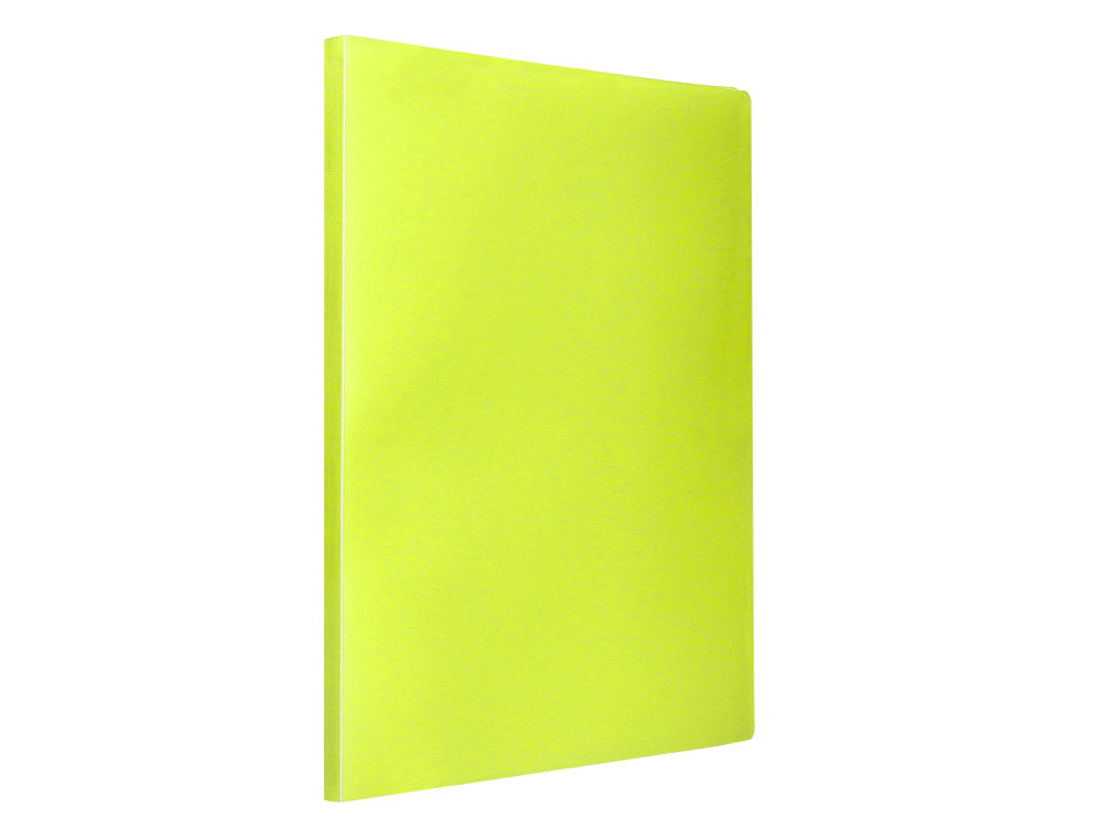 CAPA CATALOGO LIDERPAPEL 40 BOLSAS POLIPROPILENO DIN A4 AMARELO FLUOR OPACO