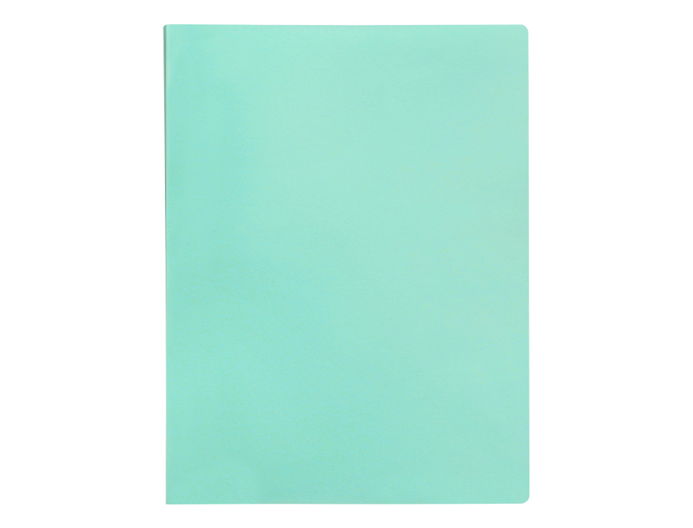 CAPA CATALOGO LIDERPAPEL 40 BOLSAS POLIPROPILENO DIN A4 VERDE MACA OPACO