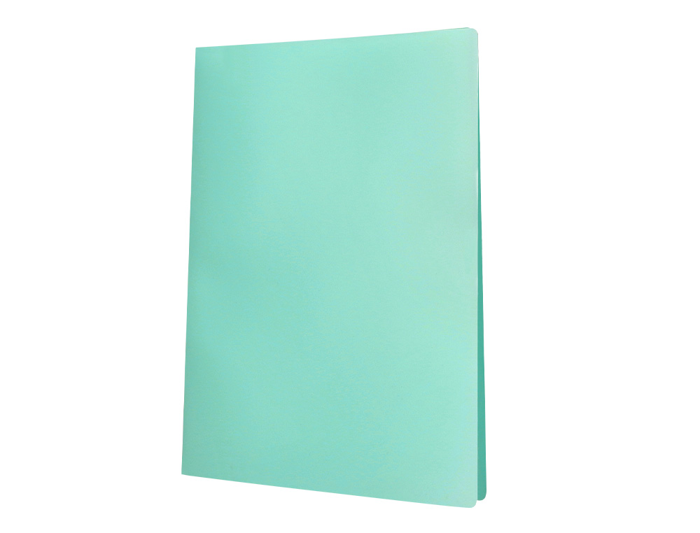 CAPA CATALOGO LIDERPAPEL 40 BOLSAS POLIPROPILENO DIN A4 VERDE MACA OPACO