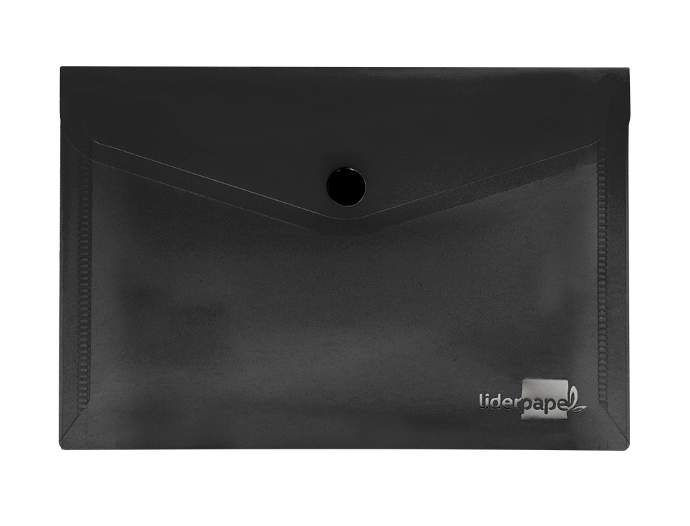 BOLSA PORTA DOCUMENTOS LIDERPAPEL COM MOLA DIN A6 PRETO OPACO