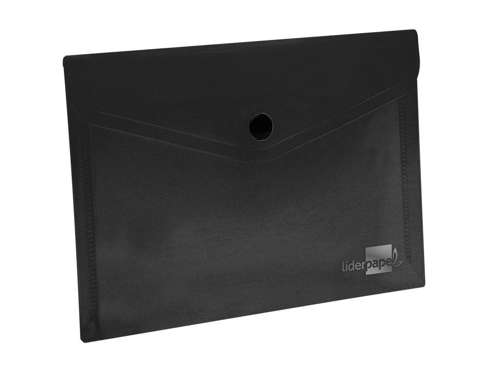 BOLSA PORTA DOCUMENTOS LIDERPAPEL COM MOLA DIN A6 PRETO OPACO