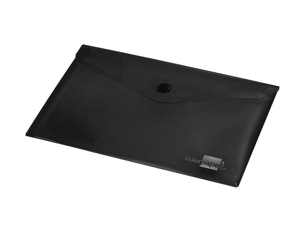 BOLSA PORTA DOCUMENTOS LIDERPAPEL COM MOLA DIN A6 PRETO OPACO
