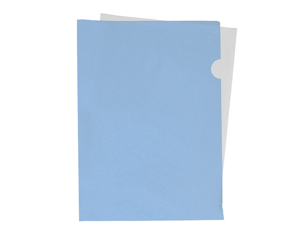 BOLSA DOSSIER LIDERPAPEL DIN A4 POLIPROPILENO CELESTE OPACO 20 FOLHAS