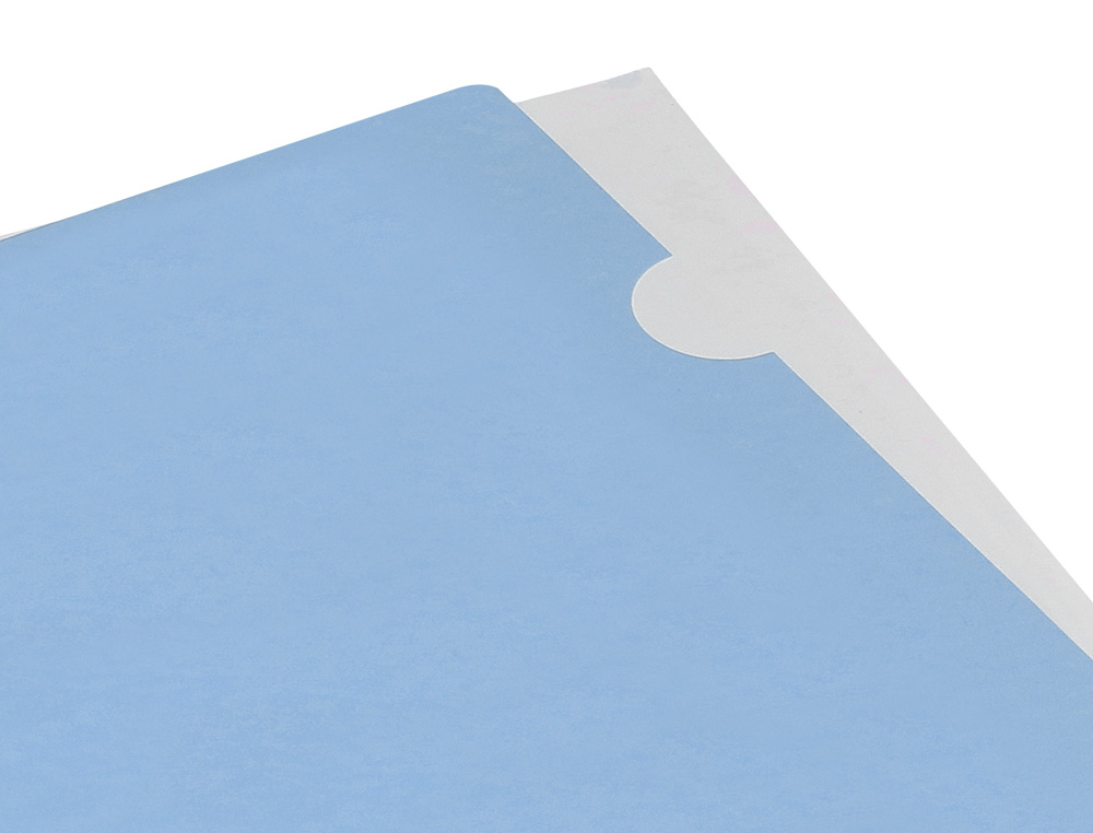 BOLSA DOSSIER LIDERPAPEL DIN A4 POLIPROPILENO CELESTE OPACO 20 FOLHAS