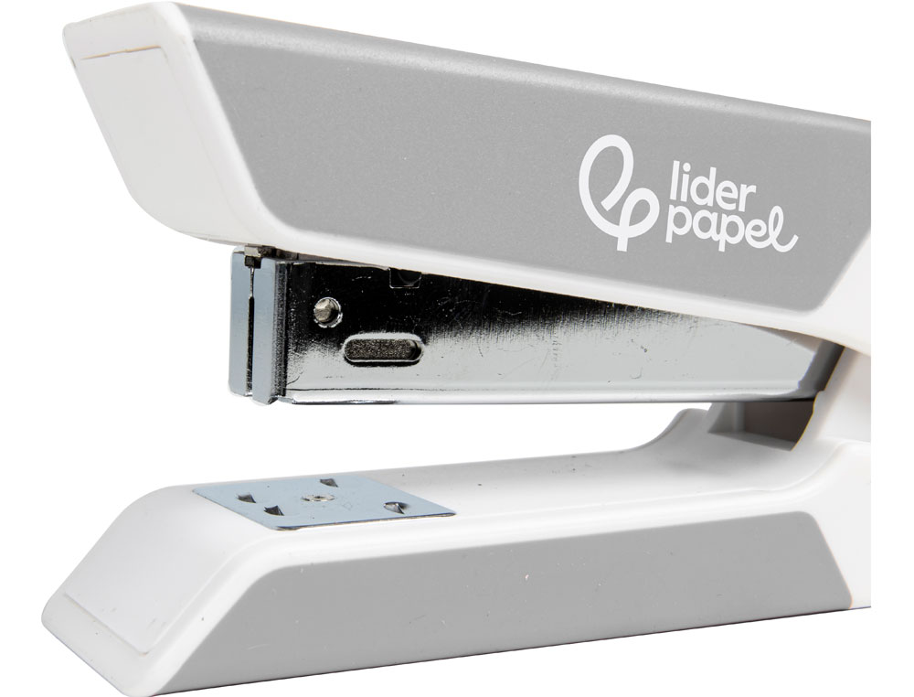 AGRAFADOR LIDERPAPEL COM OFERTA DE SACA AGRAFES E CAIXA DE 1000 AGRAFES 22/6 24/6 CAPACIDADE 20F COR CINZA