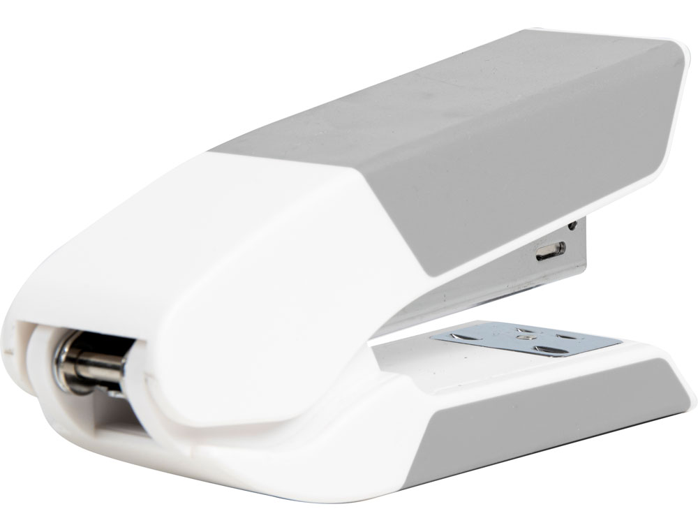 AGRAFADOR LIDERPAPEL COM OFERTA DE SACA AGRAFES E CAIXA DE 1000 AGRAFES 22/6 24/6 CAPACIDADE 20F COR CINZA