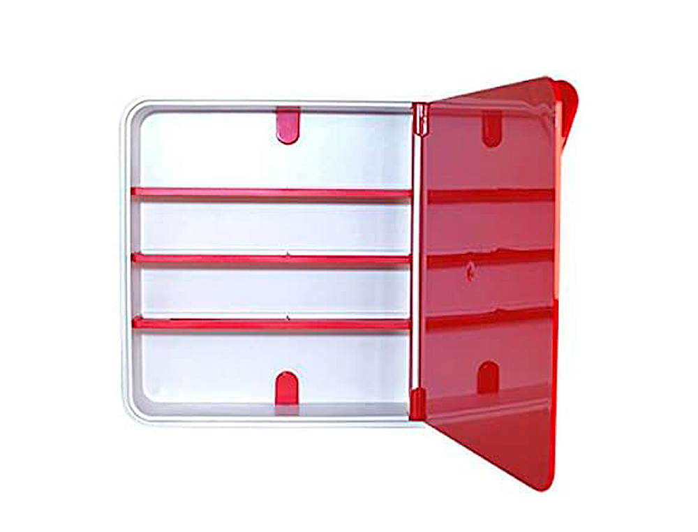 ORGANIZADOR PAPERFLOW PLASTICO 3 ESTANTES PARA MEDICAMENTOS 320X70X320 MM VERMELHO