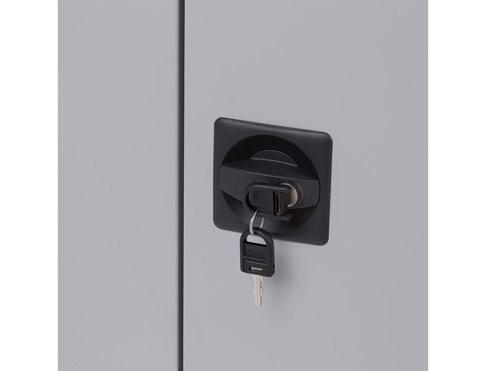 ARMARIO METALICO ROCADA DOIS PORTAS INCLUI DOIS PRATELEIRA 90X105X45 CM ACABAMENTO AC00 CINZA/CINZA