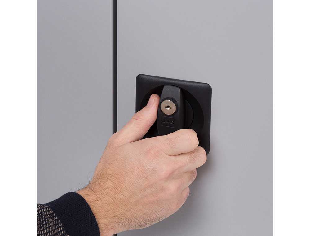 ARMARIO METALICO ROCADA DOIS PORTAS INCLUI DOIS PRATELEIRA 90X105X45 CM ACABAMENTO AC00 CINZA/CINZA