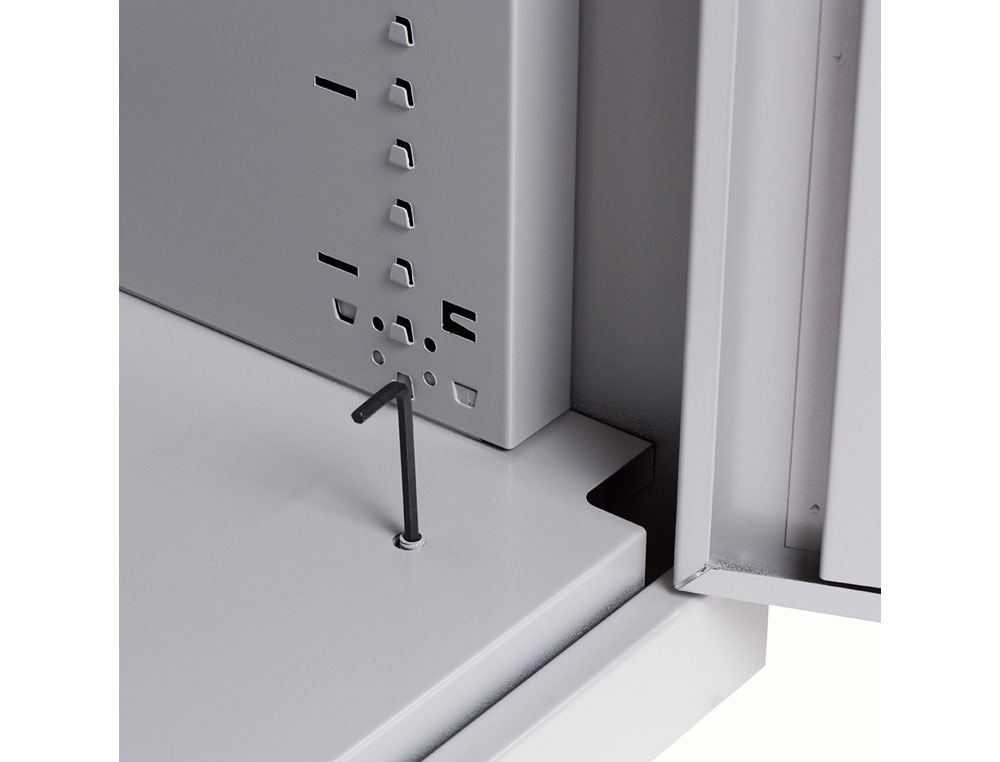 ARMARIO METALICO ROCADA DOIS PORTAS INCLUI DOIS PRATELEIRA 90X105X45 CM ACABAMENTO AC00 CINZA/CINZA