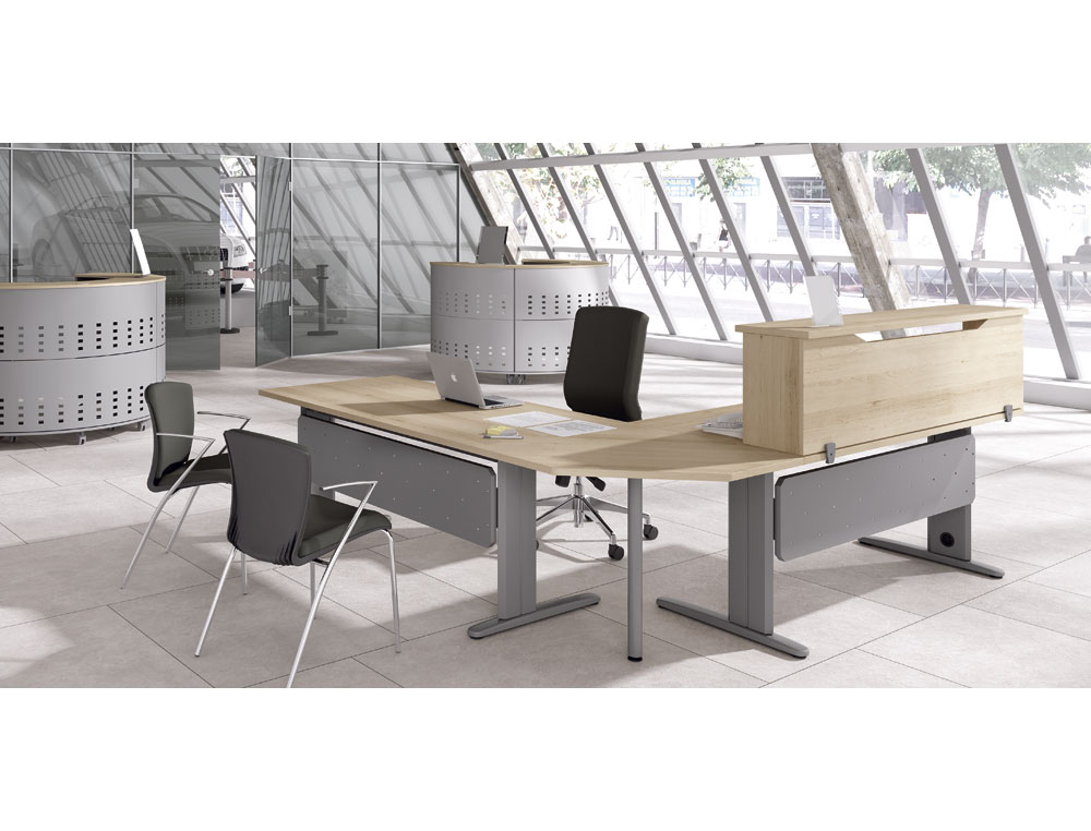 APOIO DE SECRETARIA ROCADA VALIDO PARA MESAS WORK METAL EXECUTIVE 100X30X40 CM ACABAMENTO AN02 CINZA/CINZA