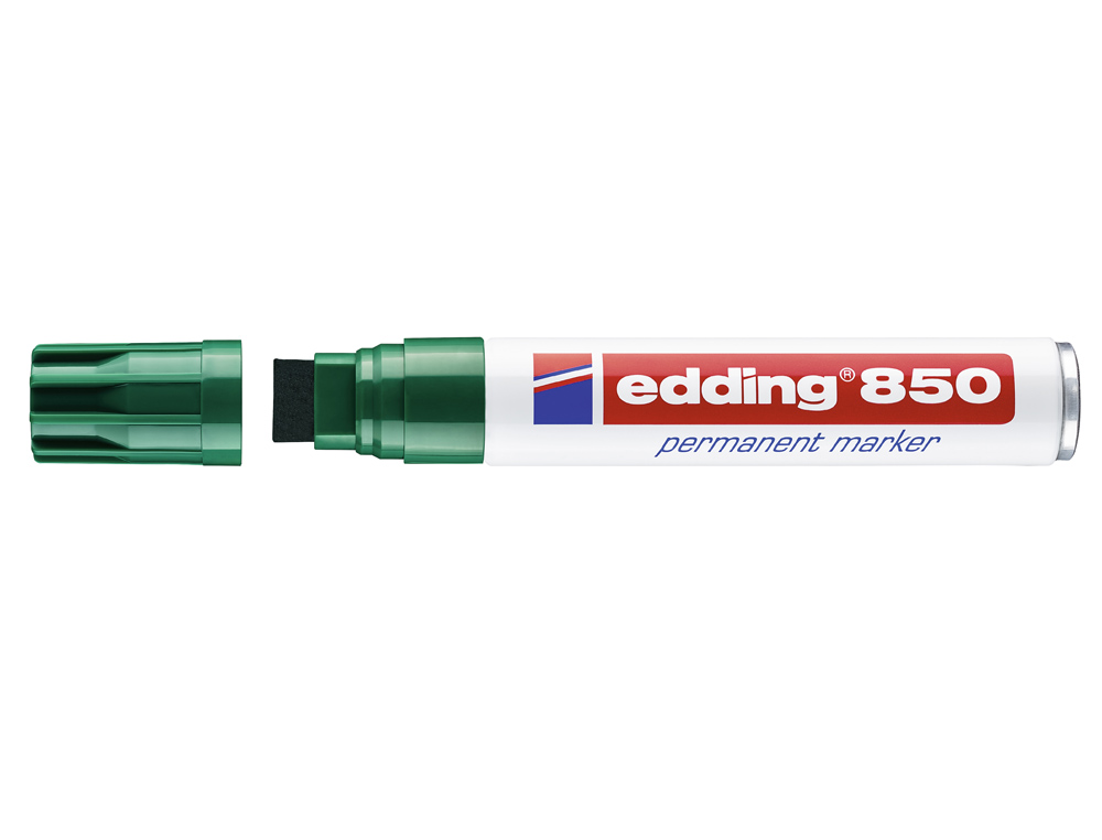 MARCADOR EDDING PERMANENTE 850 VERDE PONTA BISELADA 5-15 MM RECARREGAVEL