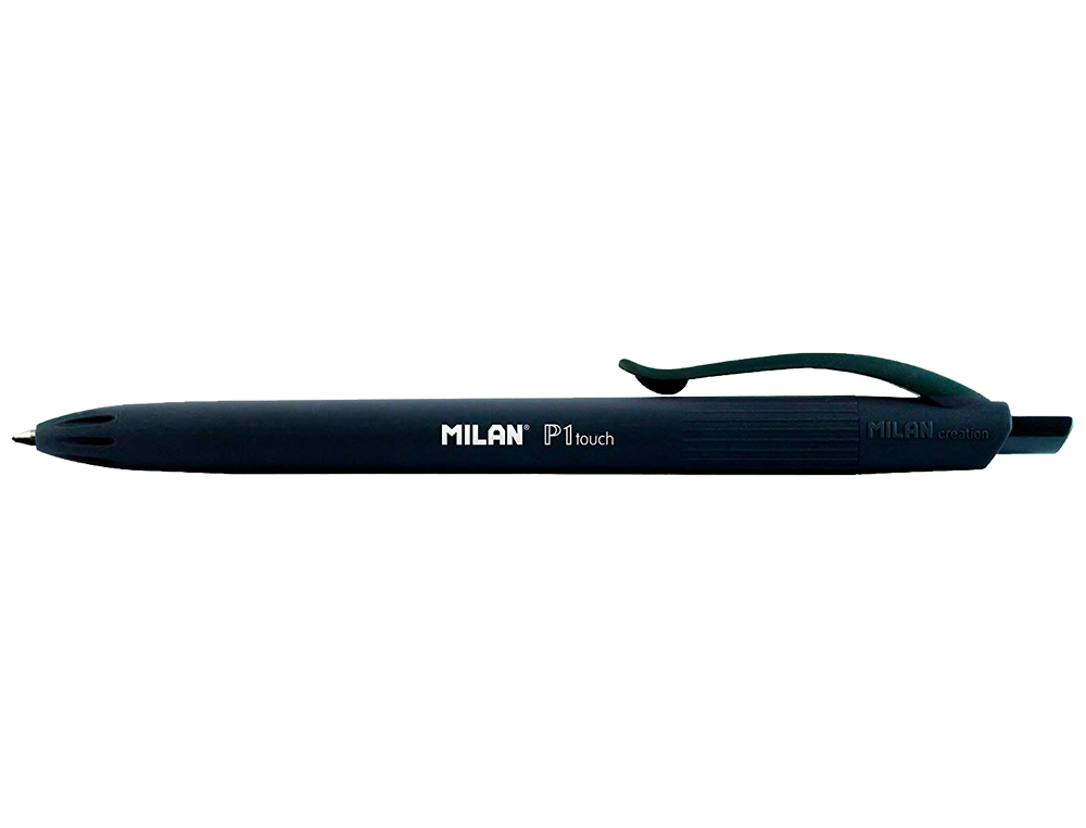 ESFEROGRAFICA MILAN P1 RETRATIL 1 MM TOUCH PRETO